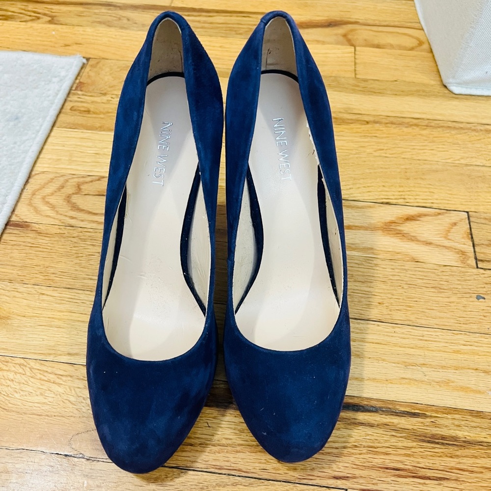 Nine West Eggplant Platform Heels